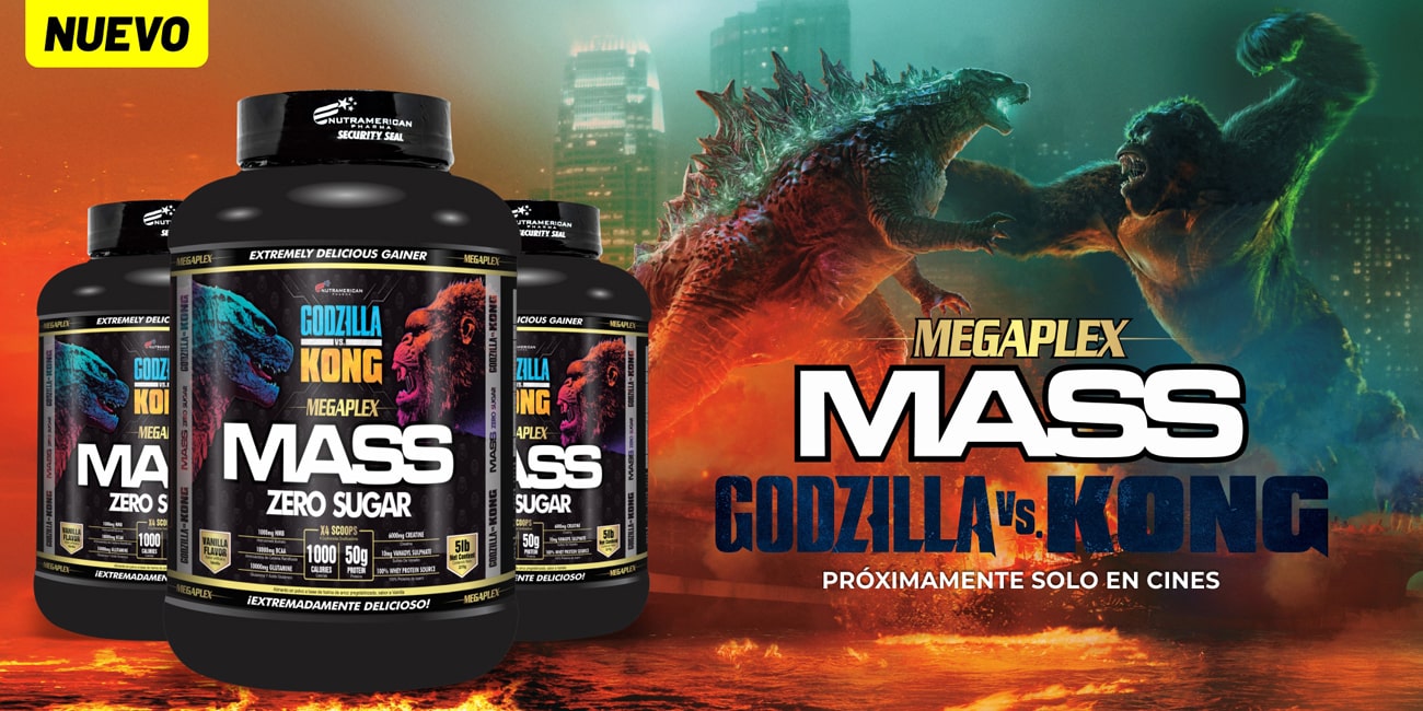 Megaplex protein Godzilla vs Kong movie and products by Kopa.com.co